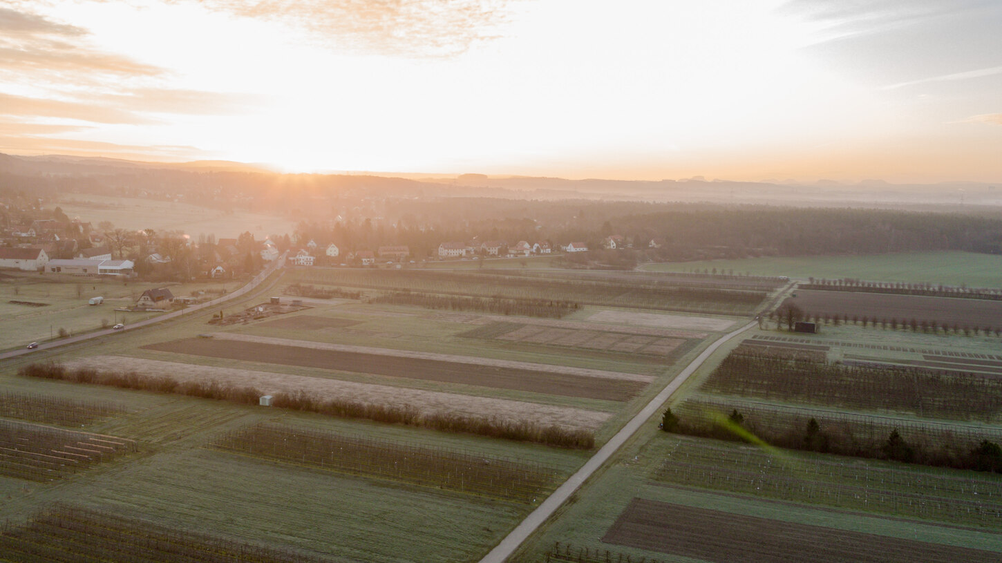 Versuchsfeld Pillnitz Luftansicht